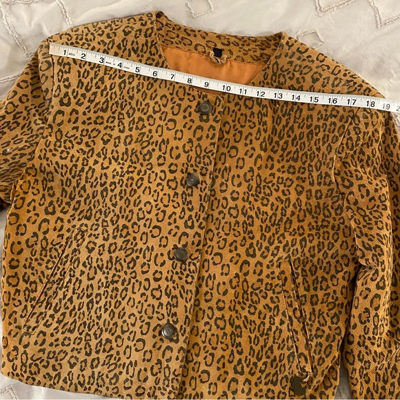 vintage wildcats genuine suede leopard print jacket - Picture 6 of 16